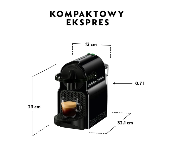 DeLonghi Nespresso Inissia EN80.B - ⚡ BESTSELLERY ⚡ - Kup na Raty - RRSO 0%