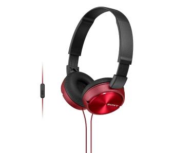 Słuchawki przewodowe Sony MDR-ZX310AP Nauszne Mikrofon Czerwony