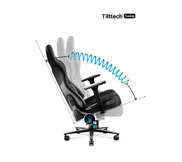 Diablo Chairs X-Player 2.0 King Size Gamingowy do 160kg Skóra ECO Tkanina Czarny - Kup na Raty - RRSO 0%
