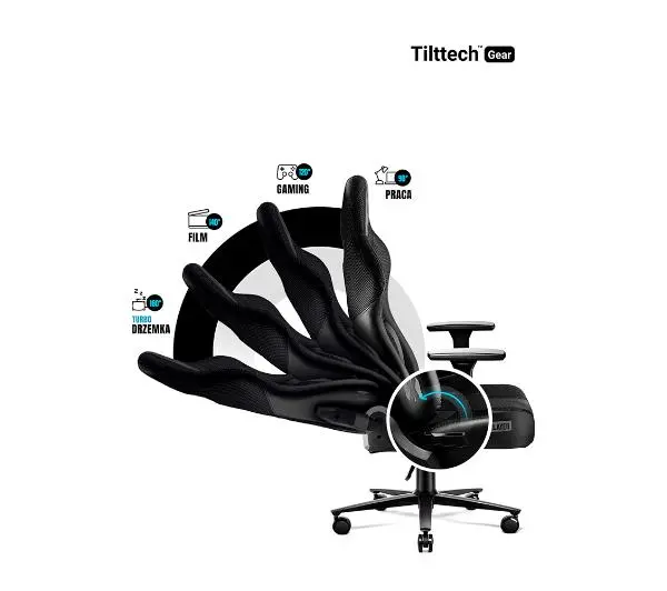 Diablo Chairs X-Player 2.0 King Size Gamingowy do 160kg Skóra ECO Tkanina Czarny - Kup na Raty - RRSO 0%