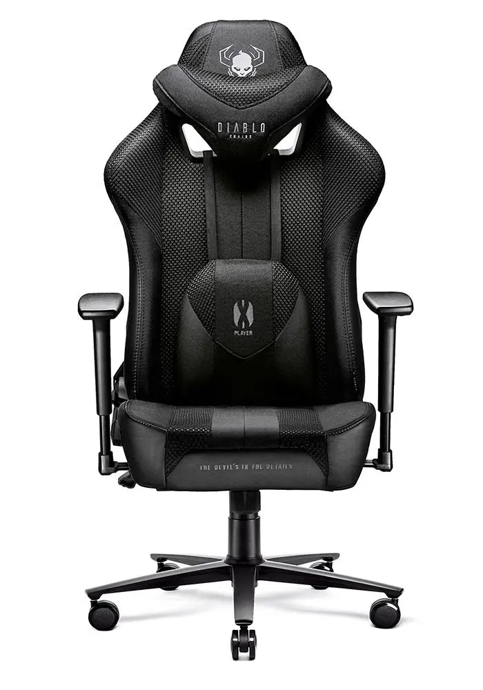 Fotel Diablo Chairs X-Player 2.0 King Size Gamingowy do 160kg Skóra ECO Tkanina Czarny