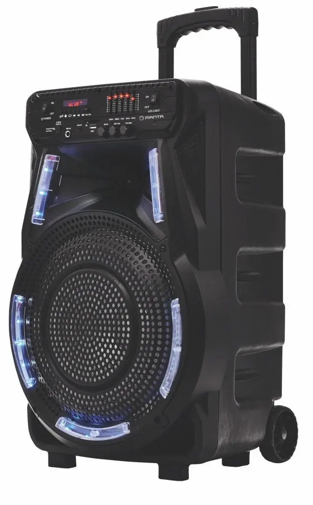 Power Audio Manta SPK5033 40W Bluetooth Radio FM Mikrofon Karaoke Czarny