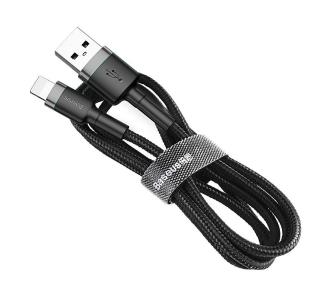 Kabel Baseus Lightning USB Cafule 2,4A 1m Szaro-czarny