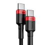 Kabel Baseus USB-C Cafule QC 3,0 PD 2,0 100W 5A 2m Czerwono-czarny