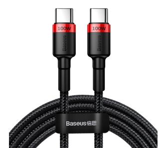 Kabel Baseus USB-C Cafule QC 3,0 PD 2,0 100W 5A 2m Czerwono-czarny
