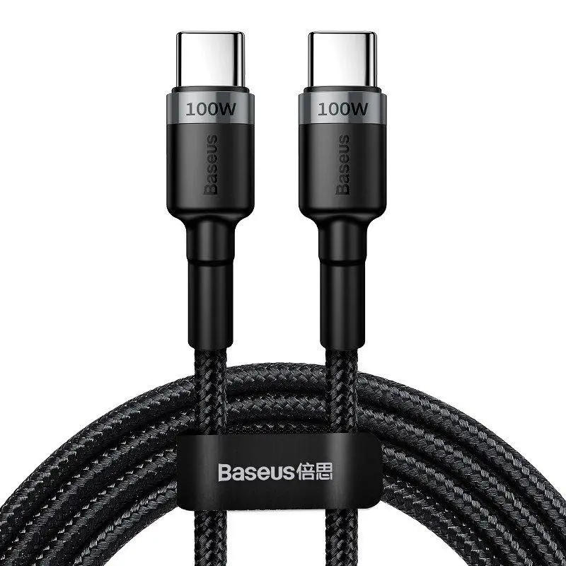 Kabel Baseus USB-C Cafule QC 3,0 PD 2,0 100W 5A 2m Szaro-czarny