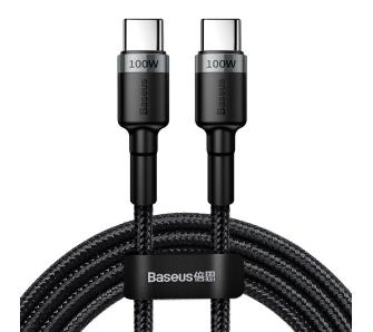 Kabel Baseus USB-C Cafule QC 3,0 PD 2,0 100W 5A 2m Szaro-czarny