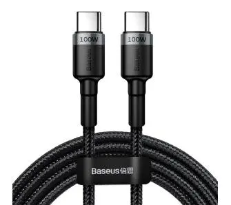 Kabel Baseus USB-C Cafule QC 3,0 PD 2,0 100W 5A 2m Szaro-czarny