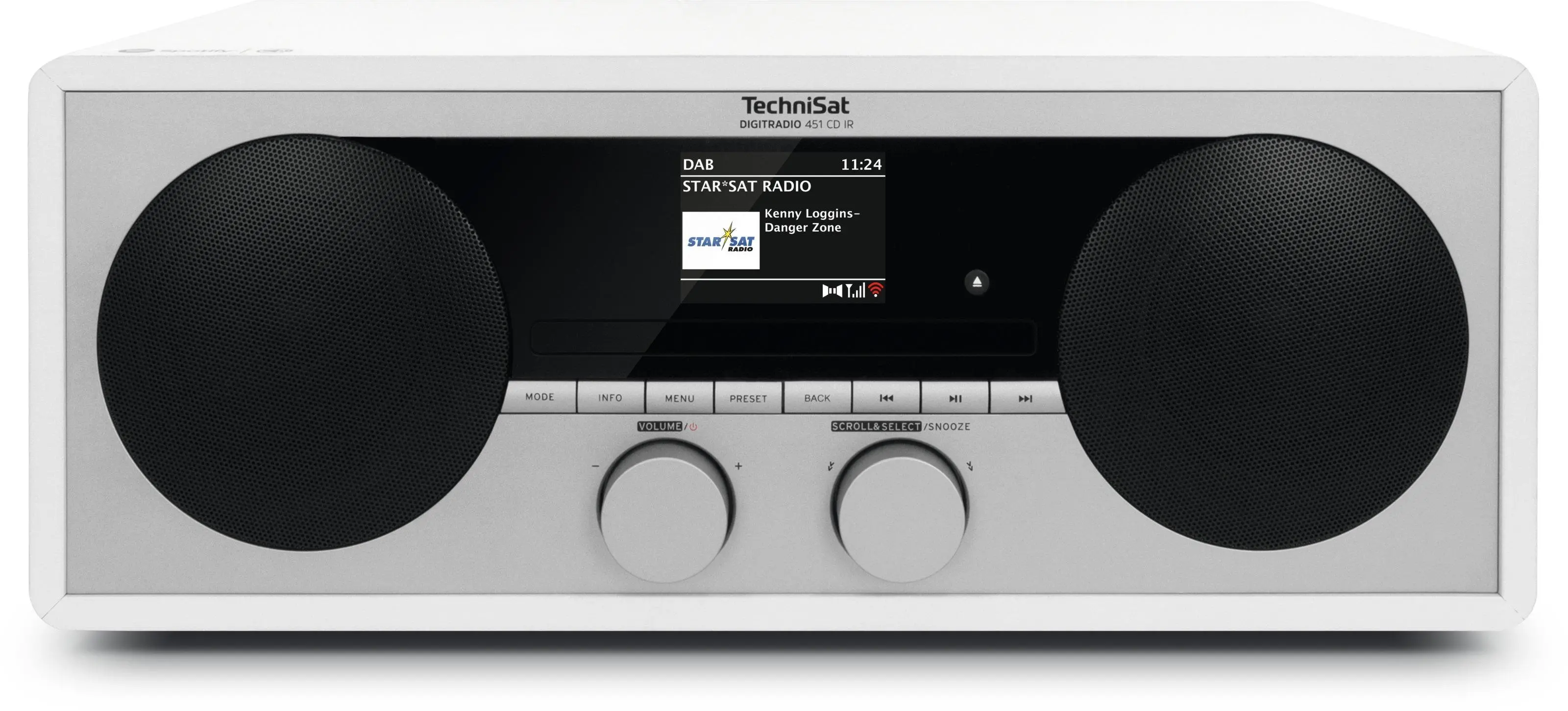Radioodbiornik TechniSat DigitRadio 451 CD IR Radio FM DAB+ Internetowe Bluetooth Biały