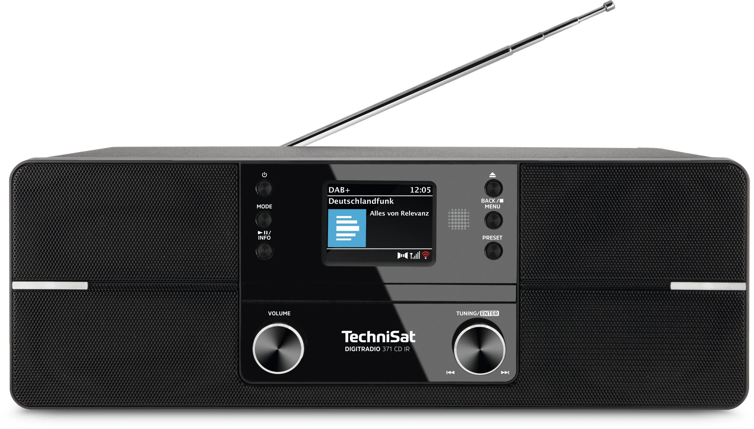 Radioodbiornik TechniSat DigitRadio 370 CD IR Radio FM DAB+ Internetowe Bluetooth Czarny