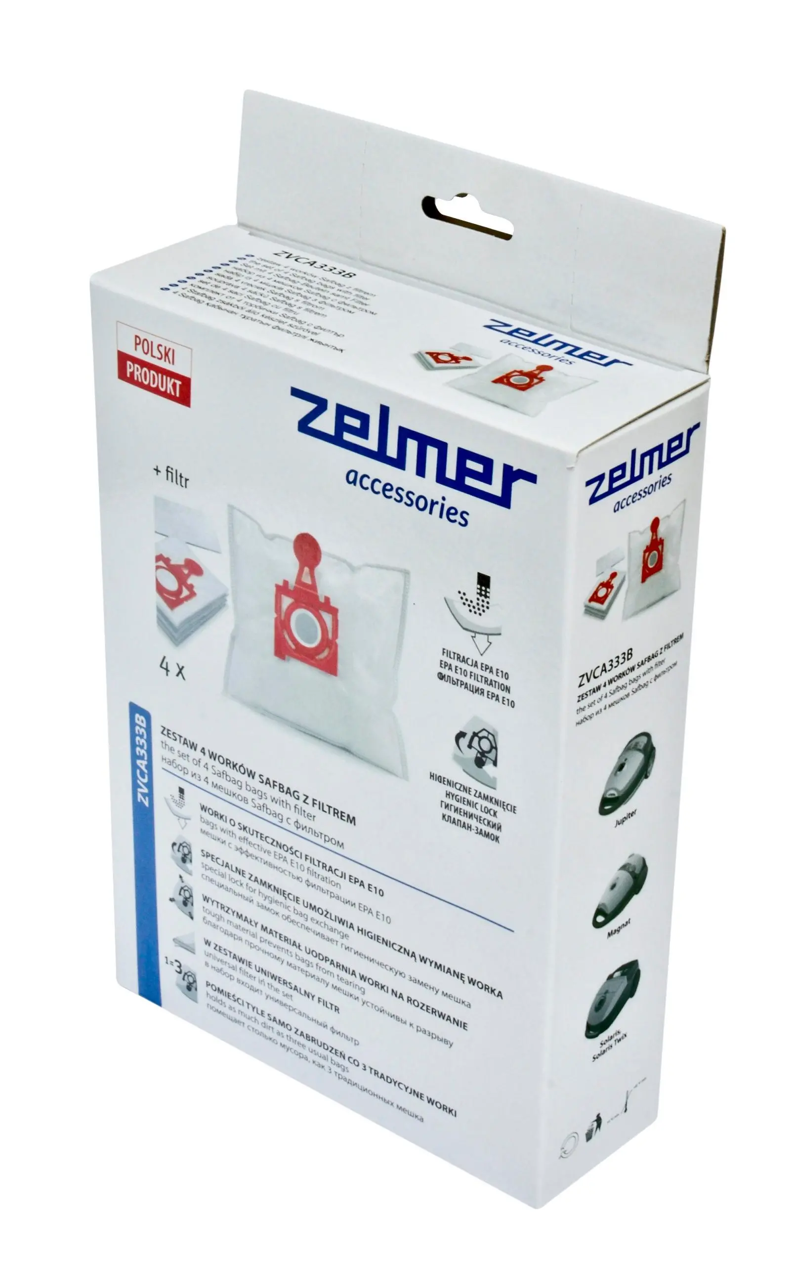 Worek do odkurzacza Zelmer ZVCA333B 4szt. + filtr