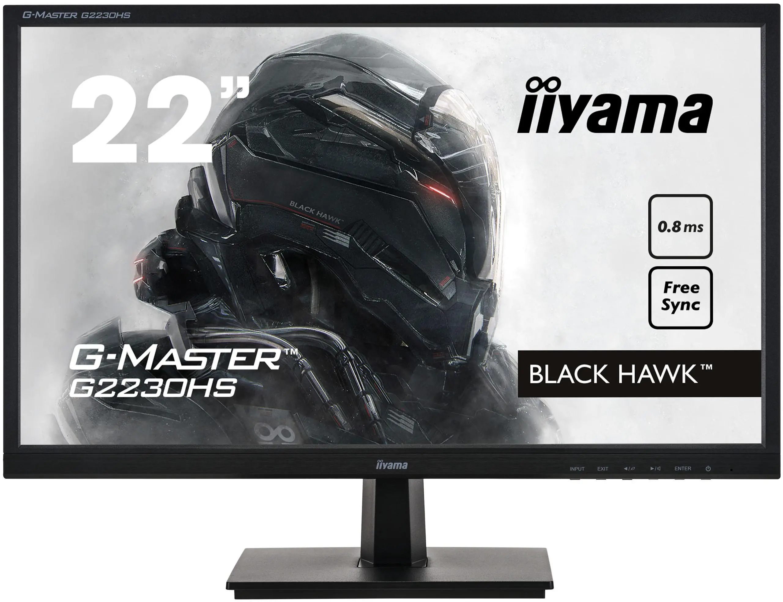 Monitor iiyama G-MASTER Black Hawk G2230HS-B1 22" Full HD TN 75Hz 0,8ms