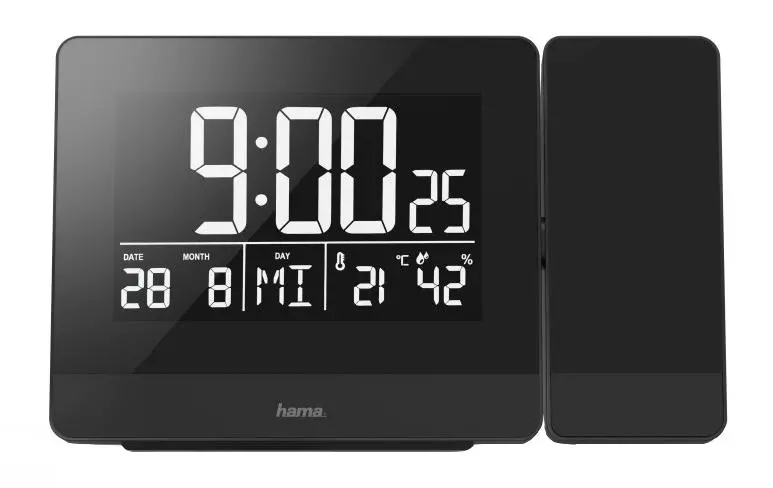 Zegar z projektorem Hama Plus Charge Czarny