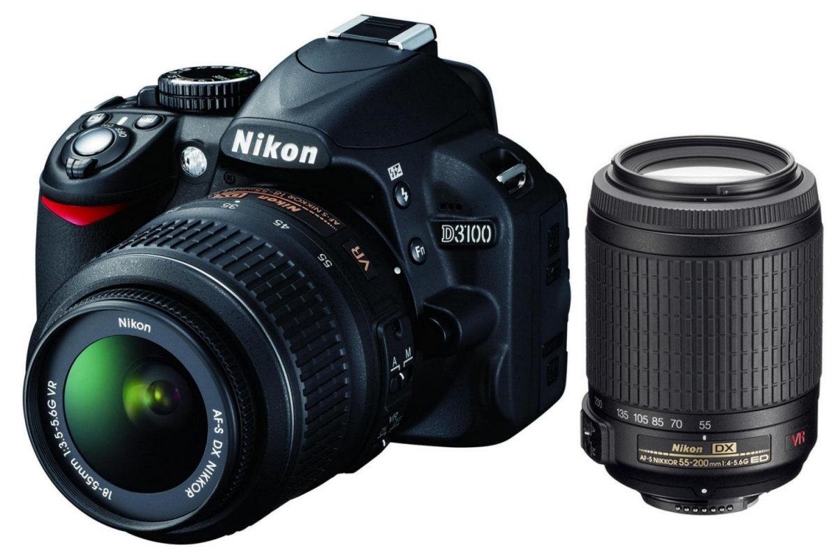 Lustrzanka Nikon D3100 18-55 VR + 55-200 VR DK