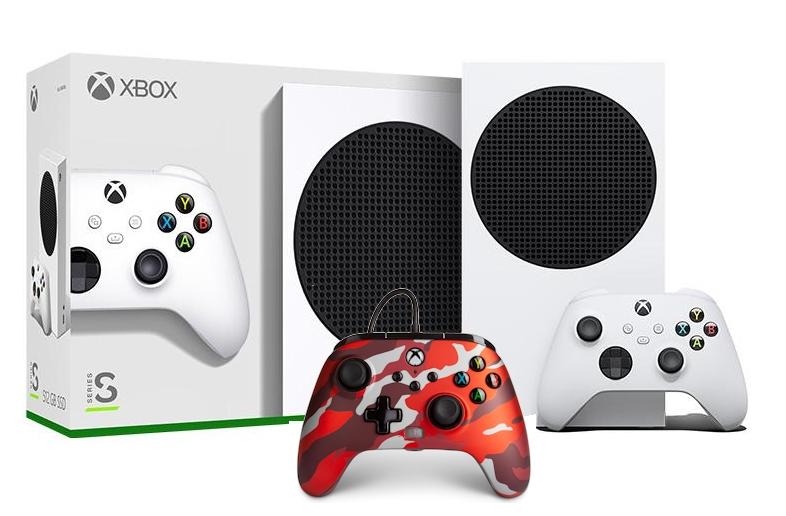 Konsola Xbox Series S 512GB + pad PowerA Enhanced Metalic Red Como
