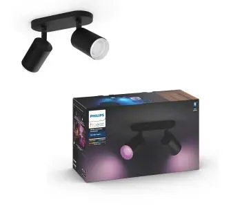 Oświetlenie punktowe Philips Hue White and Colour Ambiance Fugato Double Czarny