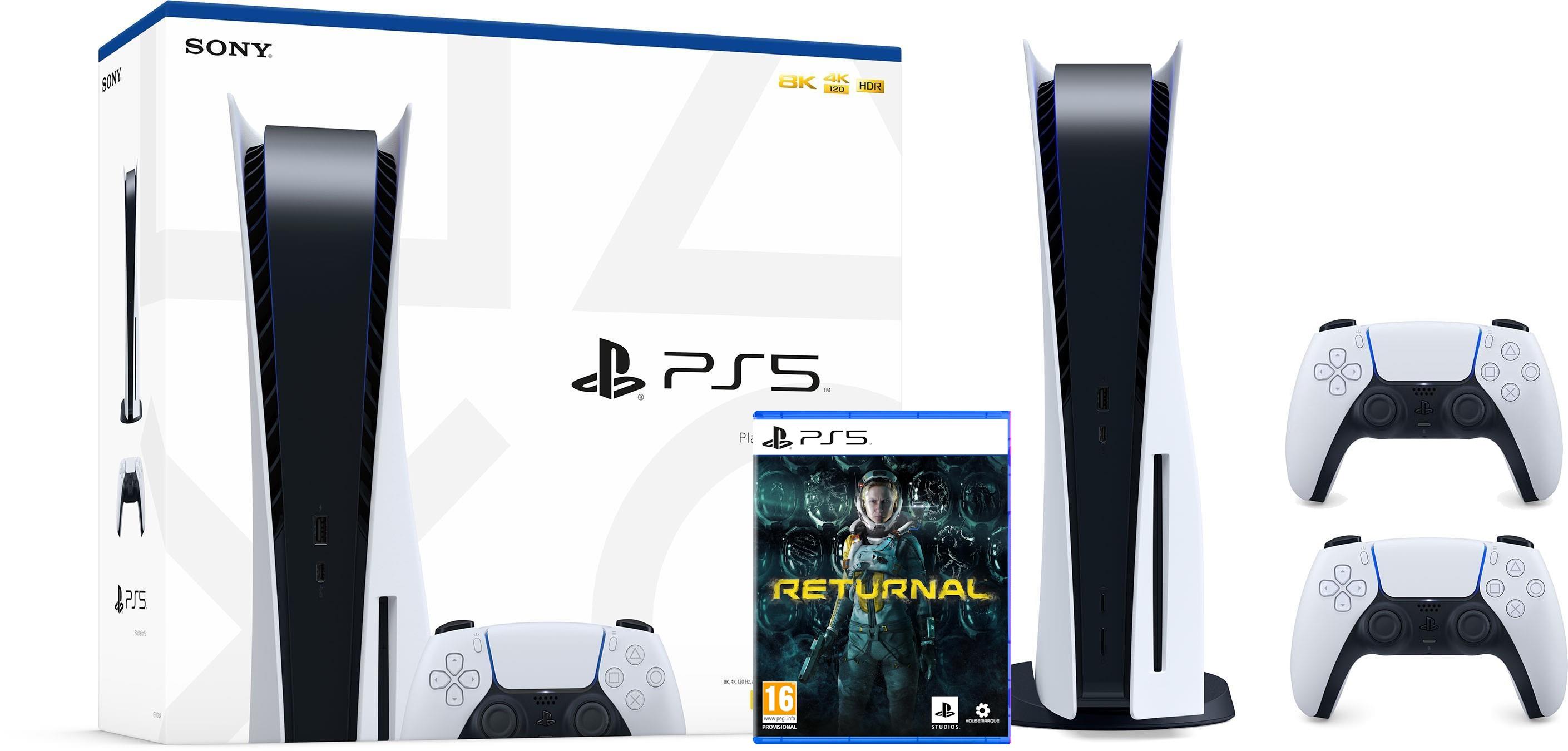 Konsola Sony PlayStation 5 (PS5) z napędem - Returnal - dodatkowy pad (biały)