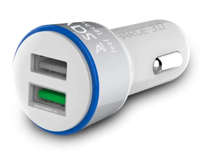 Ładowarka samochodowa Savio Quick Charge 3,0A SA-06/W Biały