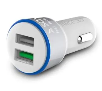 Ładowarka samochodowa Savio Quick Charge 3,0A SA-06/W Biały