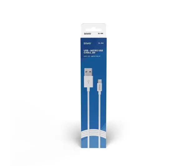 Savio CL-124 USB do micro USB 2m Biały