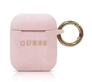 Guess GUACCSILGLLP Silikonowe etui AirPods Różowy