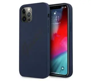 Guess Silicone Vintage Script GUHCP12MLSVSBL do iPhone 12/12 Pro