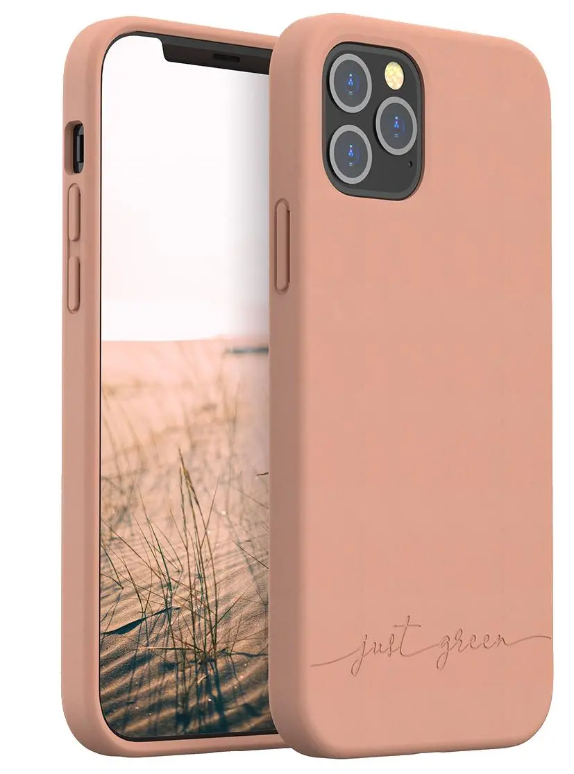 Etui Just Green Biodegradable Case do iPhone 12/12 Pro Beżowy