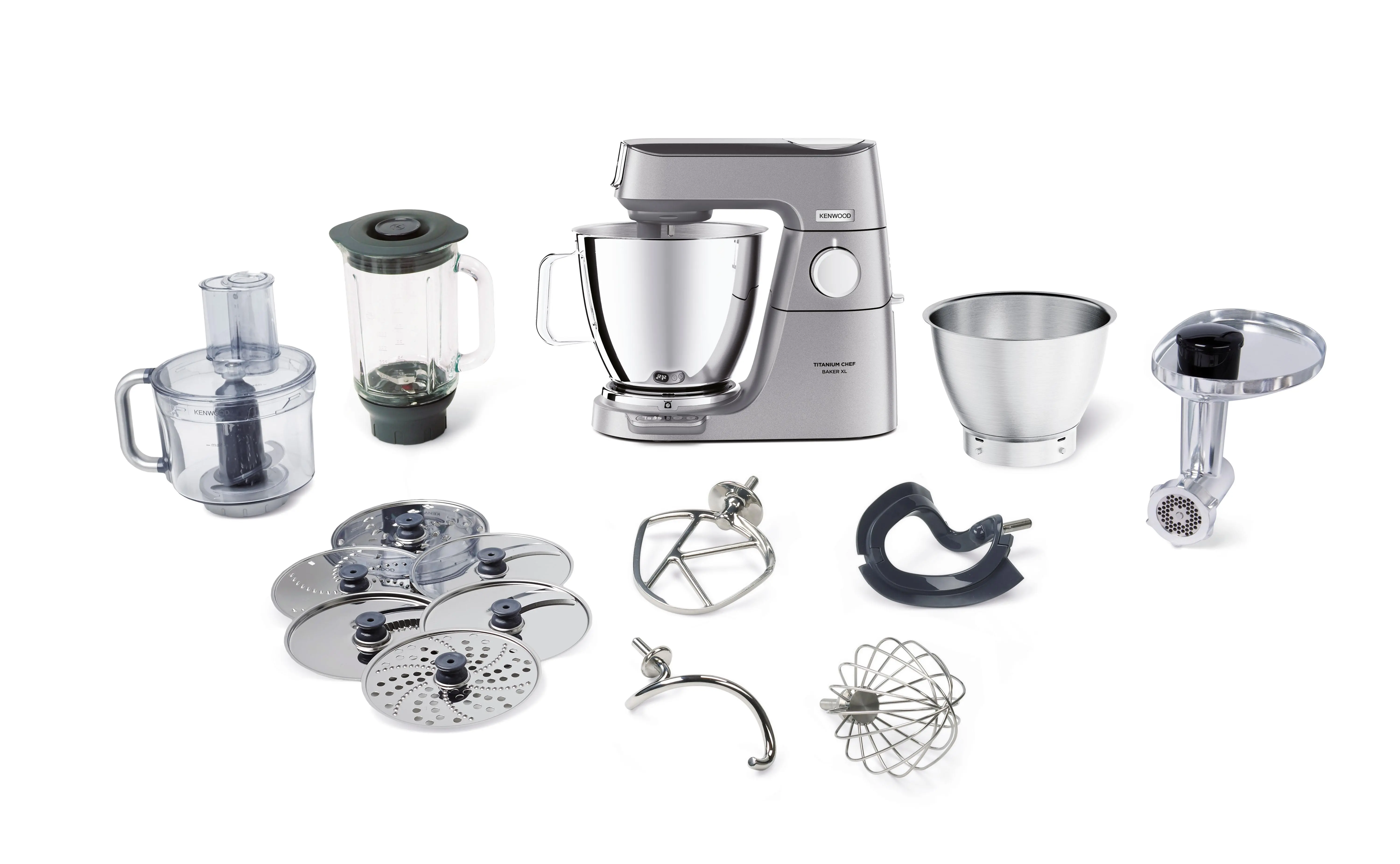 Robot kuchenny Kenwood Titanium Chef Baker KVL85.594SI Z wbudowaną wagą Dwiema misami do 4kg ciasta