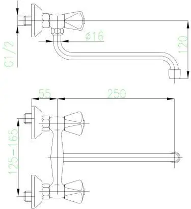 Bateria KFA Armatura Arura Standard 300-610-00 Chrom Mosiądz