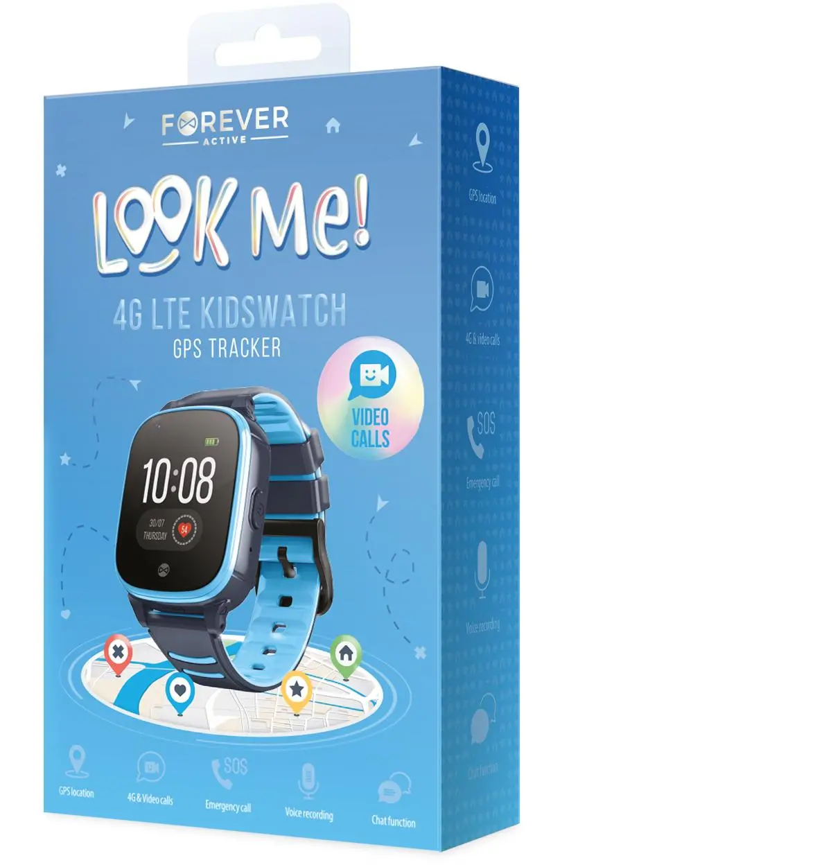 Smartwatch Forever Look Me KW-500 LTE Niebieski