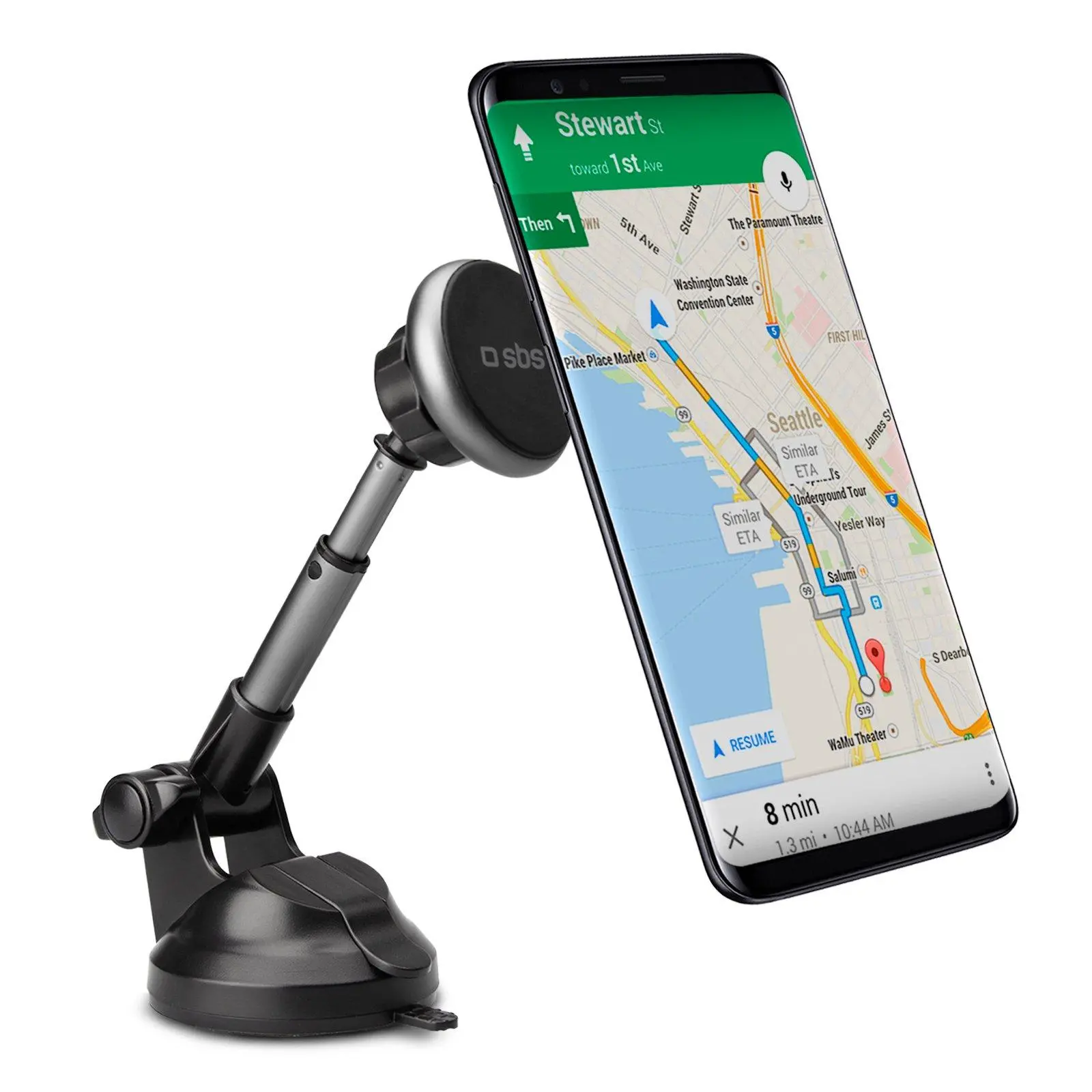 Uchwyt na telefon SBS UPMAGEXT Czarno-srebrny