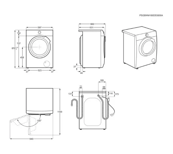 Electrolux 900 DelicateCare EW9W161BC 63,6cm 10kg/6kg Pompa ciepła Zdalne sterowanie - Kup na Raty - RRSO 0%