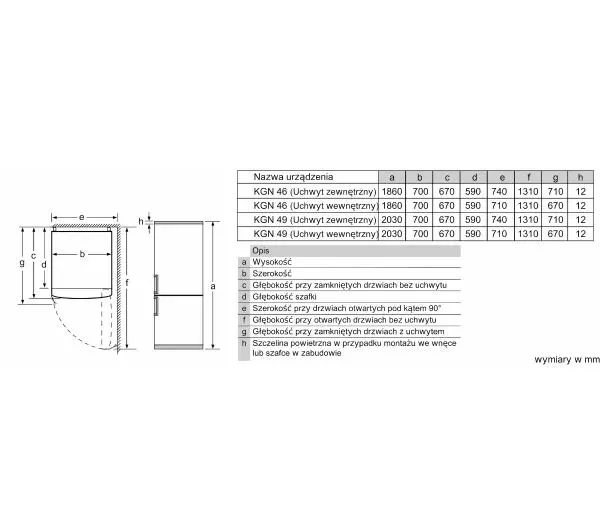 Siemens iQ300 KG49NXXEA Pełny No Frost 203cm Szuflada z kontrolą wilgotności Czarny Inox - DRUGI -30%, ALBO 5-TY ZA 1ZŁ - Kup na Raty - RRSO 0%