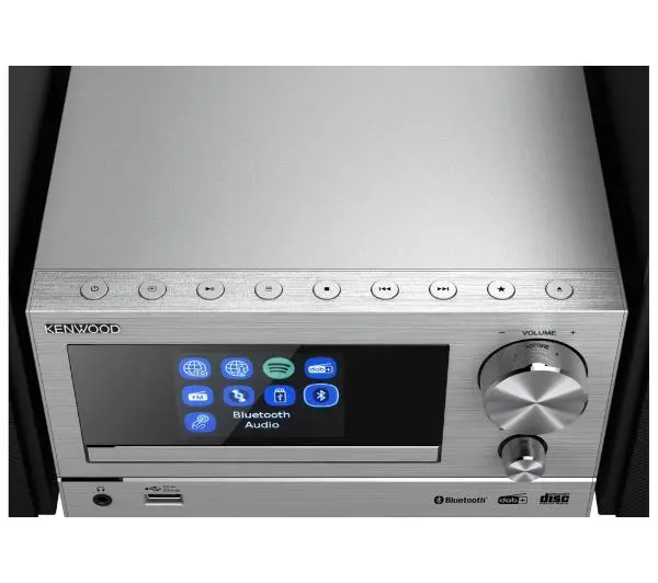 Kenwood M-7000S-S 60W Wi-Fi Bluetooth Radio FM, DAB+, Internetowe Srebrny - Kup na Raty - RRSO 0%