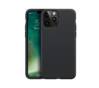 Etui Xqisit Silicone Case Anti Bac do iPhone 13 Pro Max Czarny