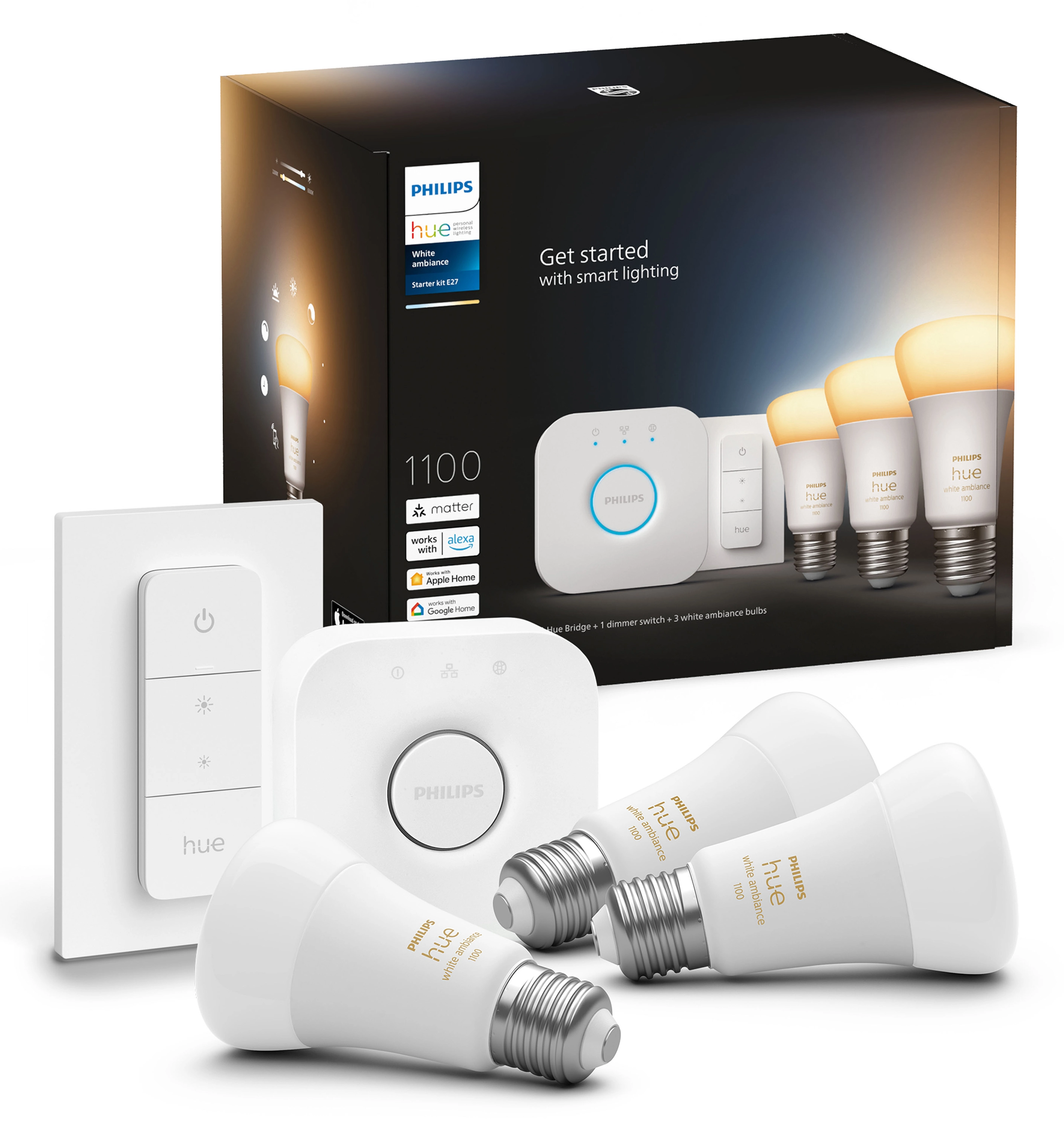 Żarówka LED Philips Hue White Ambiance E27 3 szt. Zestaw startowy
