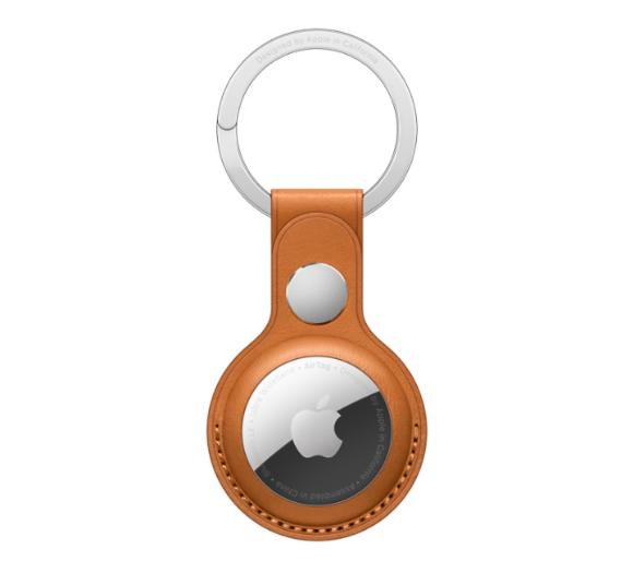 lokalizator Apple AirTag + Skórzany brelok do AirTag (brązowy)