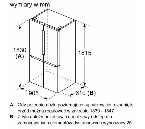 Bosch Serie 4 KFN96VPEA Pełny No Frost 183cm Szuflada z kontrolą wilgotności Stalowy - DRUGI -30%, ALBO 5-TY ZA 1ZŁ - Kup na Raty - RRSO 0%