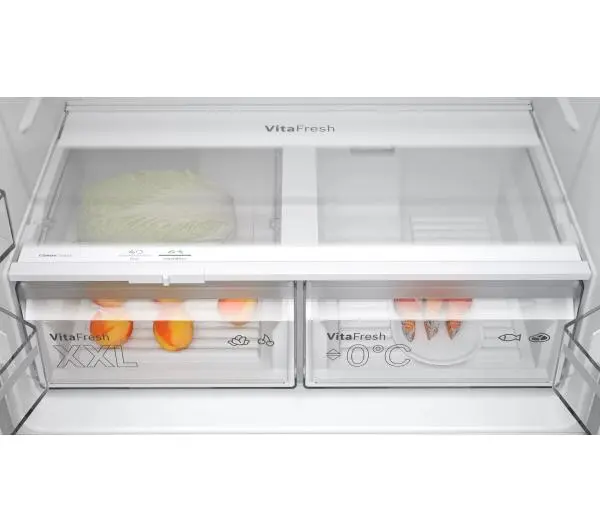 Bosch Serie 4 KFN96VPEA Pełny No Frost 183cm Szuflada z kontrolą wilgotności Stalowy - DRUGI -30%, ALBO 5-TY ZA 1ZŁ - Kup na Raty - RRSO 0%