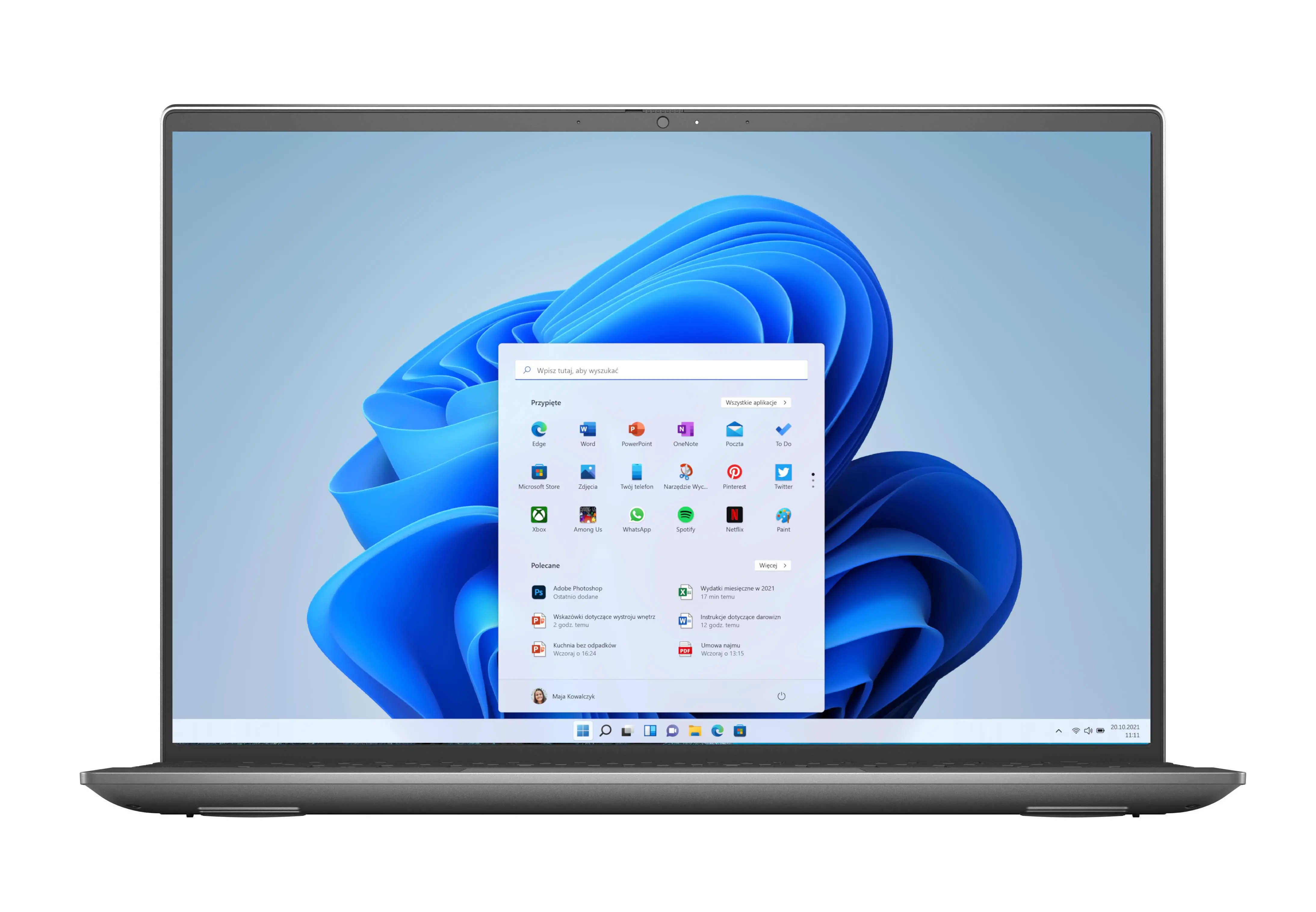 Laptop Dell Inspiron 5310-8529 13,3" i7-11390H 16GB RAM 512GB Dysk SSD Win11 Srebrny