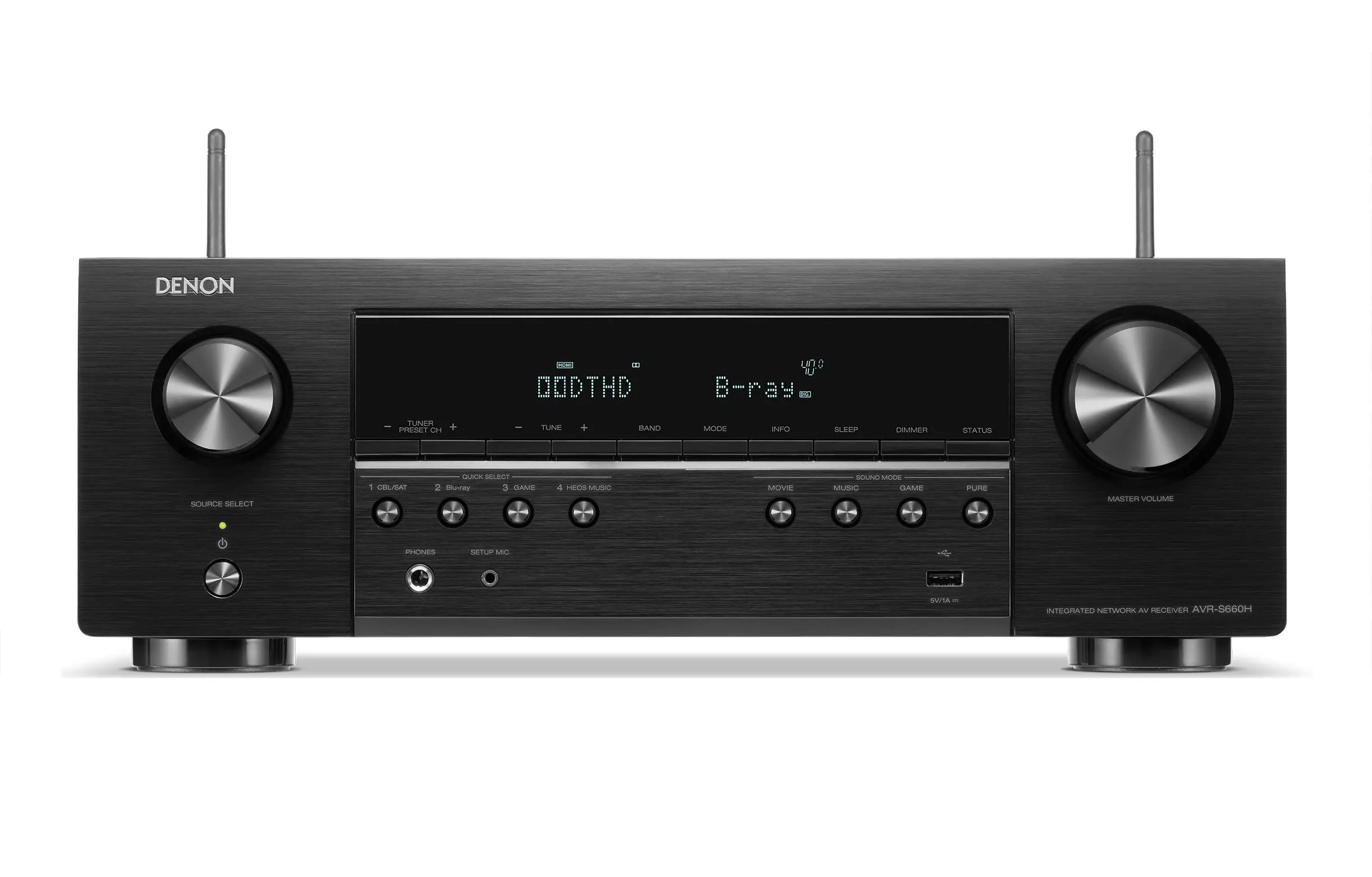 Amplituner Denon AVR-S660H 5.2-kanałowy Wi-Fi Bluetooth AirPlay Czarny