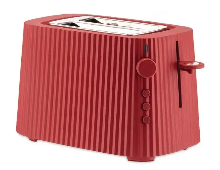 Toster Alessi Plissé MDL08 Rozmrażanie 850W Czerwony