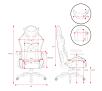 Fotel Diablo Chairs X-Ray 2.0 Kido Dla dzieci do 90kg Skóra ECO Biało-różowy