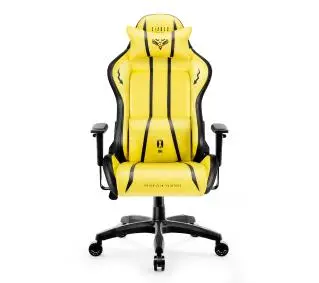 Diablo Chairs X-One 2.0 Normal Size Electric Yellow Gamingowy do 136kg Skóra ECO Tkanina Żółto-czarny - Kup na Raty - RRSO 0%