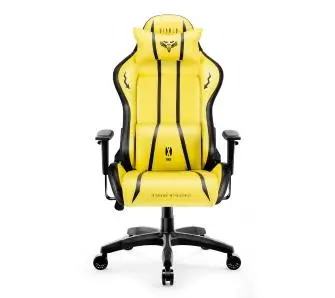 Fotel Diablo Chairs X-One 2.0 Normal Size Electric Yellow Gamingowy do 136kg Skóra ECO Tkanina Żółto-czarny