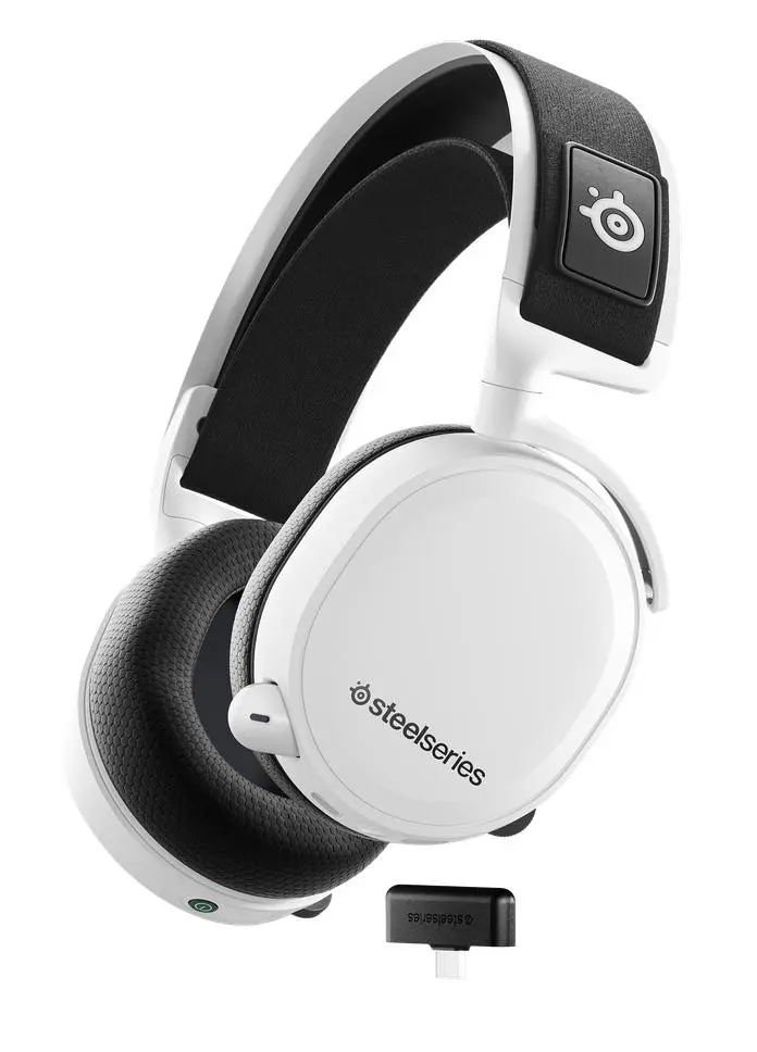 Słuchawki bezprzewodowe z mikrofonem SteelSeries Arctis 7+ Nauszne Biały