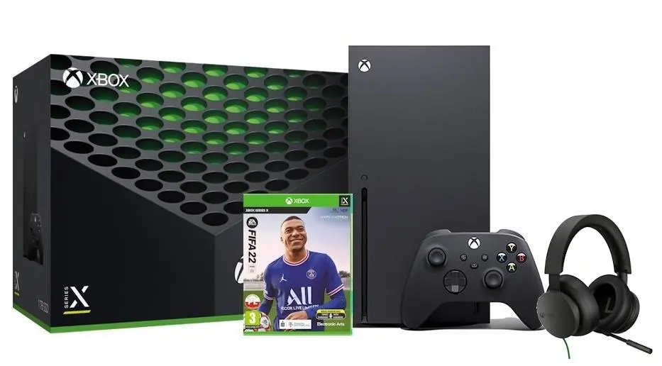 Konsola Xbox Series X 1TB z napędem + FIFA 22 + Słuchawki Stereo Headset Przewodowy