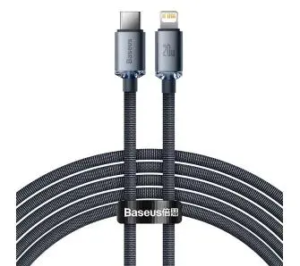 Kabel Baseus USB-C do Lightning Crystal 20W PD 2m Czarny