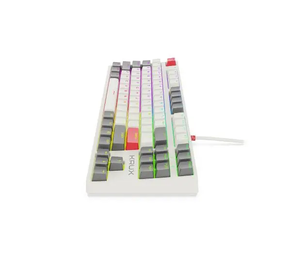 Krux Atax Pro RGB Creator Retro Gateron Yellow Pro Biały
