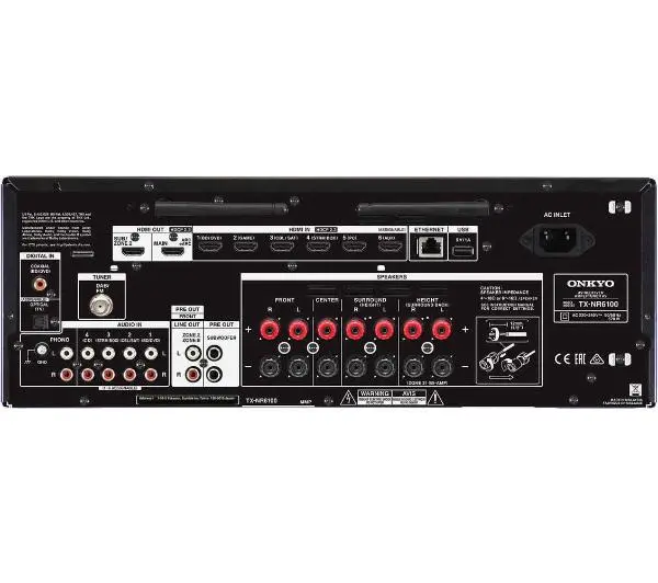 Onkyo TX-NR6100 7.2-kanałowy Dolby Atmos DTS X Wi-Fi Bluetooth AirPlay Czarny - Kup na Raty - RRSO 0%